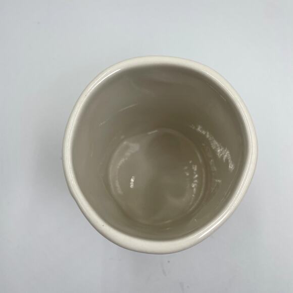 Rae Dunn Bathroom Vanity Cosmetic Brush Hair Ceramic Cup Glass - Picture 3 of 4